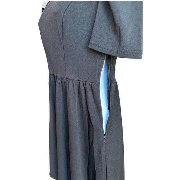 Scarlet Darkness Gothic Wednesday Addams Style Dress with Lace Collar size S - Picture 10 of 12